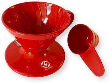 Hario V60 Plastic Coffee Dripper, Size 01, Red