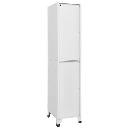 IBUQDDV Industrial Grey Steel Large Locker Cabinet Rectangular Storage for Office, Utility Room, and Sports Changing Rooms with Secure Cam Lock and Keys, Durable Metal Build, Ample