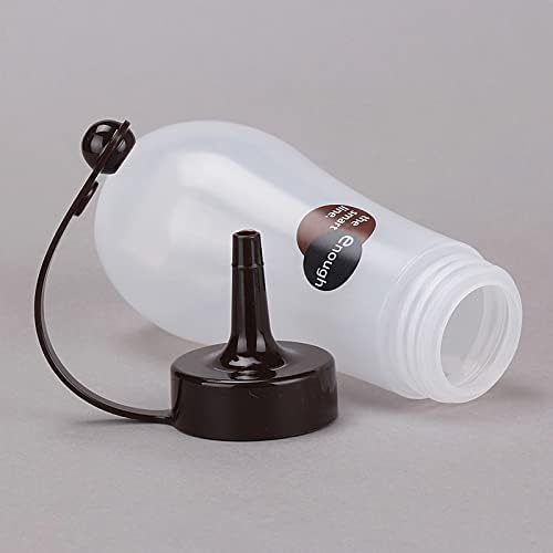 JapanBargain 3272 Japanese Squeeze Bottle, 12oz, Chocolate, Soy Sauce Dispenser for Kitchen, Made in Japan