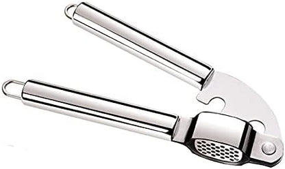 Garlic Press Stainless Steel by Hallucinity, Heavy Duty Kitchen Tool Garlic Mincer, Easy to Clean and Rust Proof