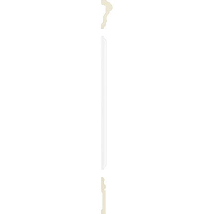 WPKUSQ101P032 94 1/2"L (Adjustable 32"H to 36"H) Ashford Square Panel Traditional Wainscot Paneling Kit