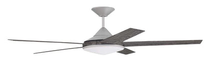 Craftmade 60" Delaney Indoor/Outdoor Painted Nickel Finish Ceiling Fan, LED Light Kit (Optional), Remote Control Included, Smart WiFi Enabled w/Voice Activation, works w/Alexa & Smart Home Devices