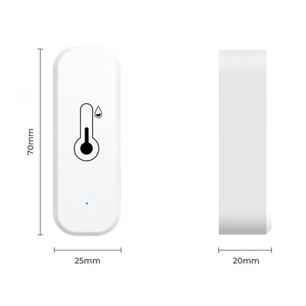 Wifi & Bluetooth Temperature and Humidity Sensor - Compatible with Alexa and Google Home (1 Pack)