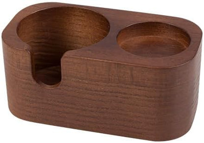 Metallurgica Motta Wooden Espresso Tamper and Portafilter Holder Station