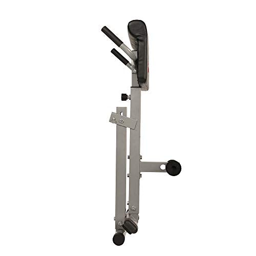 Sunny Health & Fitness Foldable Hyperextension Roman Chair w/Back Extension, Home Gym Sit Up Bench for Glute & Ab Workouts, Optional Adjustment Incline & Multi-Function Heavy-Duty Exercise Equipment