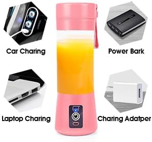 Portable Blender, USB Rechargeable Personal Fruit Blender, Mini Smoothie Blender (Pink)