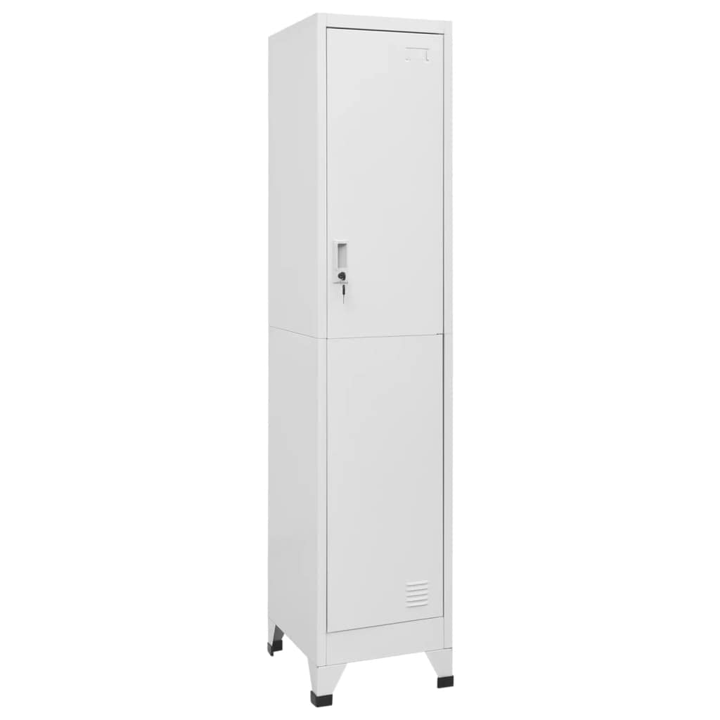IBUQDDV Industrial Grey Steel Large Locker Cabinet Rectangular Storage for Office, Utility Room, and Sports Changing Rooms with Secure Cam Lock and Keys, Durable Metal Build, Ample