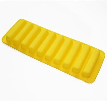 12-Cavity 1oz X-Haibei Silicone Mold for Chocolate Sticks, Crayons, Candies, and Egg Rolls,Jello,Caramels Ice Cube