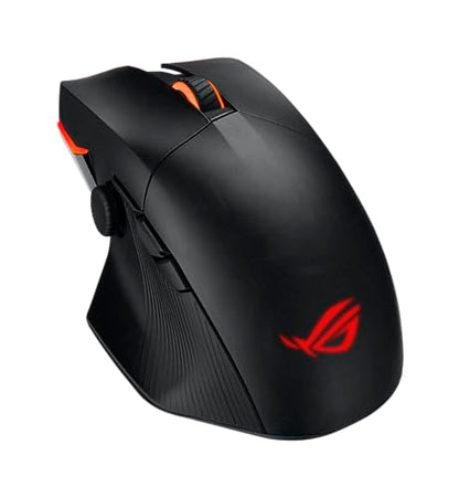 ASUS ROG Spatha X Wireless Gaming Mouse (Magnetic Charging Stand, 12 Programmable Buttons, 19,000 DPI, Push-fit Hot Swap Switch Sockets, ROG Micro Switches&Paracord and Aura RGB lighting),Black