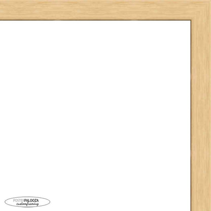 Poster Palooza 6x9 Traditional Natural Wood Picture Frame with UV Acrylic & Hanging Hardware