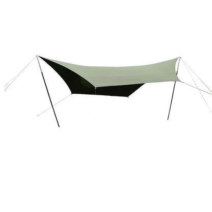 Black Coated Tarcanopy Waterproof Outdoor Awning Camping Hexagonal Canopy UV Resistant Square Tarp