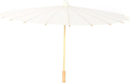 White Papier Umbrella Parasol, Handmade Classical Craft Umbrella, DIY Free to Draw