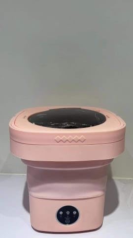 Portable Washing Machine, Mini Washer with 3 Modes for Deep Cleaning Underwear, Baby Clothes, Small Items (Pink)