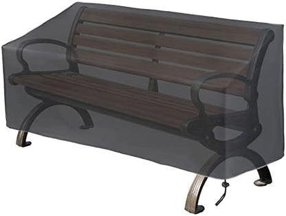 Hoypeyfiy Waterproof Oxford Fabric Patio Bench Cover - Black, Fits Standard Benches