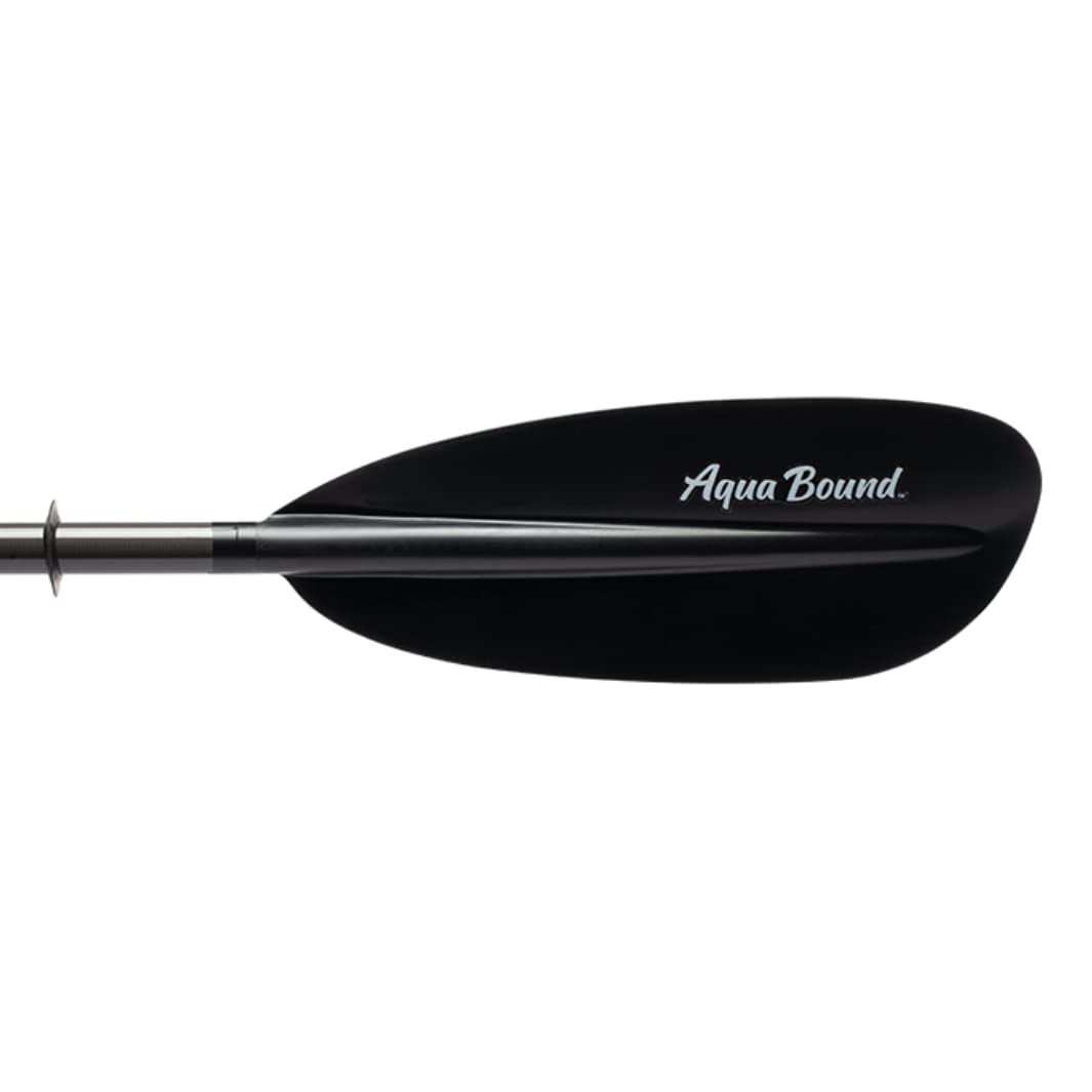 AQUA BOUND Sting Ray Carbon 2-Piece Kayak Paddle with Posi-Lok™ Ferrule, Carbon Shaft, Reinforced Nylon Dihedral Blades for Flatwater Touring and Kayak Fishing (230 cm)