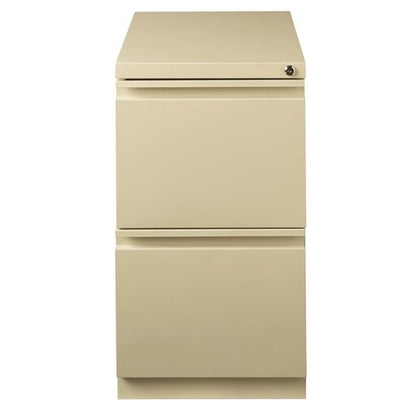 Hirsh 23-in Deep Mobile Pedestal File 2-Drawer File/File. Full Width Pull. Beige