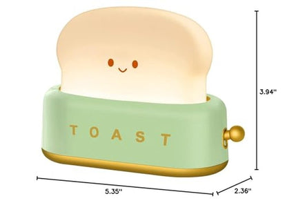 MeXYZ Cute Desk Decor Toaster Lamp, Kawaii Accessories Small LED Night Light for Kids Teen Girls, Room Decor Toast Lamp for Bedroom, Bedside, Living Room Aesthetic Stuff,Gift