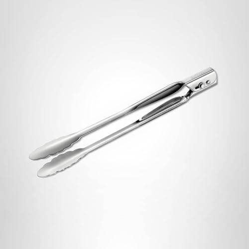All-Clad Specialty Stainless Steel Kitchen Gadgets Locking Tongs Kitchen Tools, Kitchen Hacks Silver