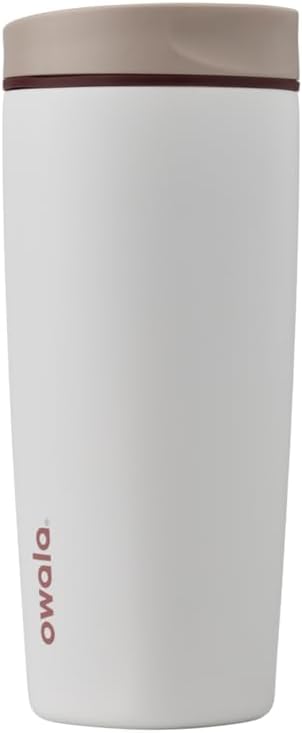 20 oz, Owala SmoothSip Slider Insulated Stainless Steel Coffee Tumbler, Reusable Iced Coffee Cup, Hot Coffee Travel