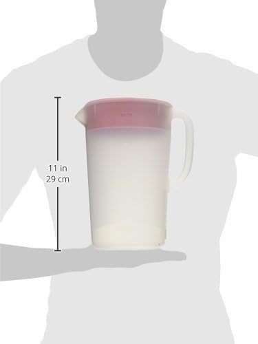 Rubbermaid Clear Pitcher, 1 Gallon, Red