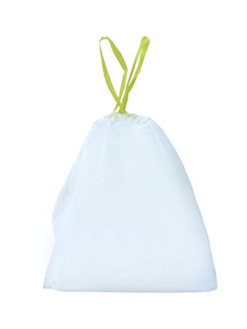 NINESTARS NSTB-13-30 Extra Strong White Trash Bag w/Drawstring Closure, 13 Gal. / 49 L., 30 count