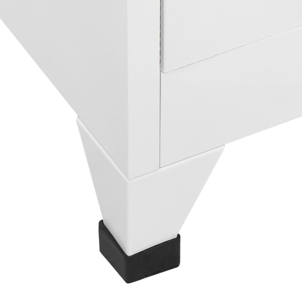 Metal Locker,Large Steel Locker Cabinet 38x45x180 cm, Lockable Door, Spacious Storage with Shelf & Hanging Bar, Ideal for Sports & Company Changing Rooms, Name Card Holder Included
