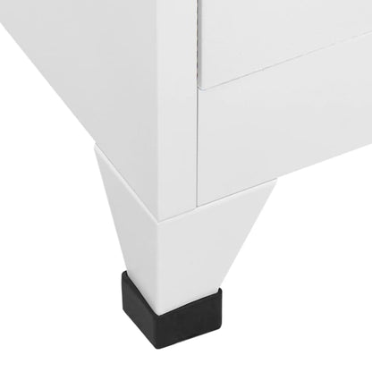 Metal Locker,Large Steel Locker Cabinet 38x45x180 cm, Lockable Door, Spacious Storage with Shelf & Hanging Bar, Ideal for Sports & Company Changing Rooms, Name Card Holder Included