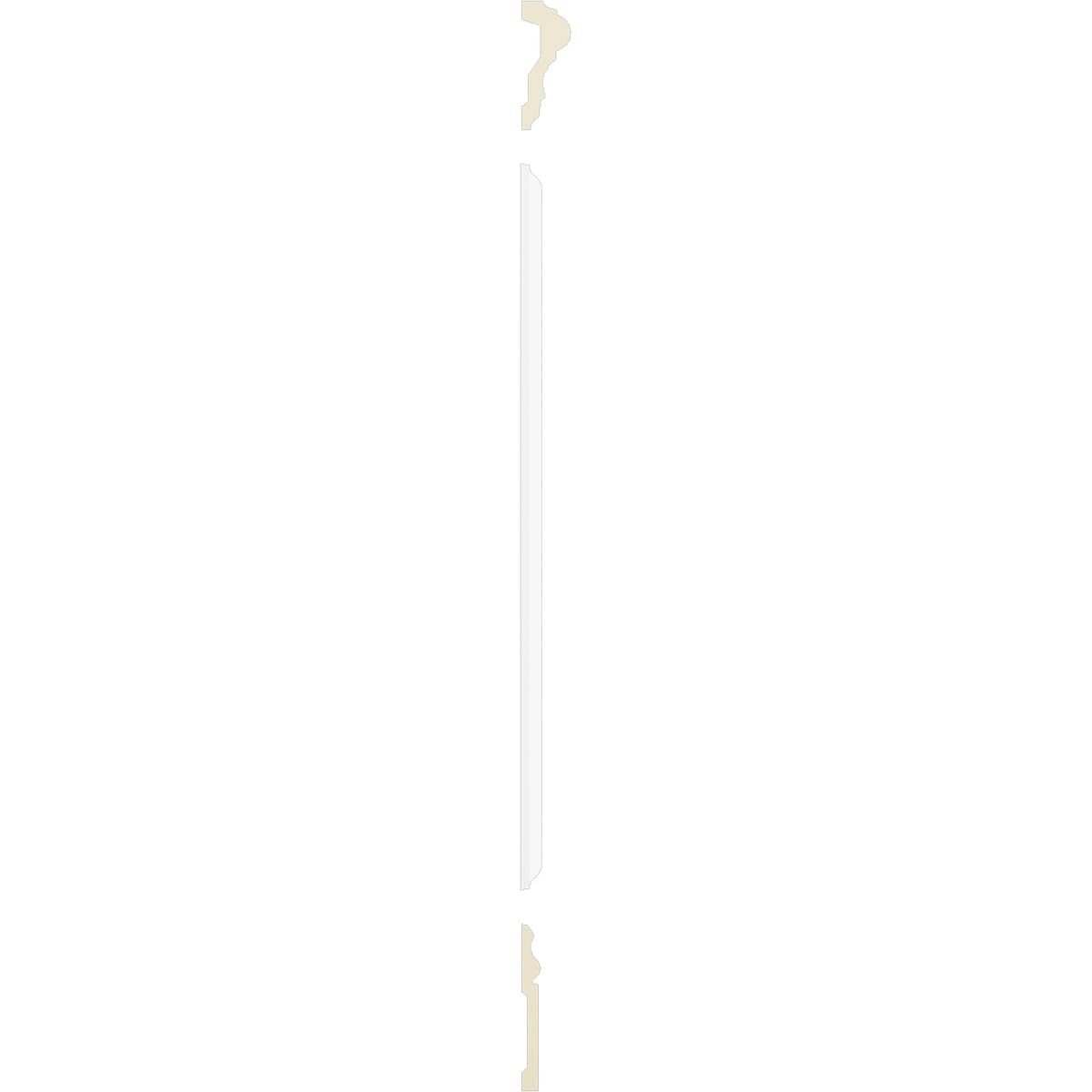 94 1/2"L (Adjustable 36"H to 40"H) Ashford Square Panel Traditional Wainscot Paneling Kit