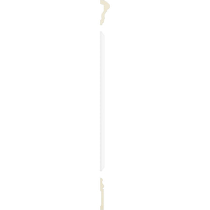 94 1/2"L (Adjustable 36"H to 40"H) Ashford Square Panel Traditional Wainscot Paneling Kit