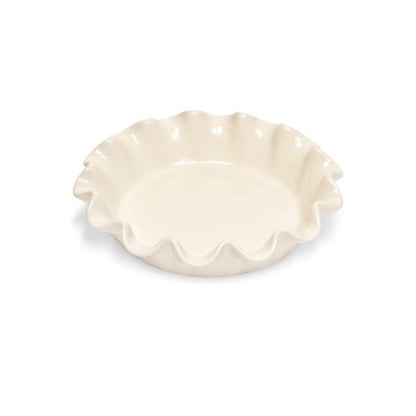 Emile Henry Made In France Ruffled Pie Dish 10.5" X 2.5" / 1.25qt |Clay