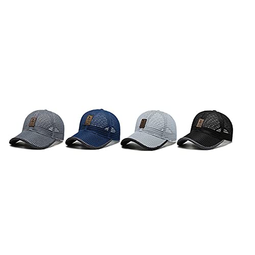 FASHIXD Summer Mesh Baseball Cap for Men Women Trucker Hat Outdoor Sports Running hat (1-Dark Gray)