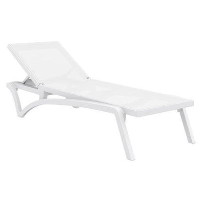 compamia pacific sling chaise lounge in white (set of 2)