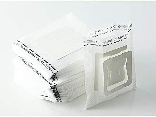 50Pcs Portable Coffee Filter Paper Bag, Hanging Ear Drip Coffee Bag, Single Serve Disposable for Travel, Camping, Home