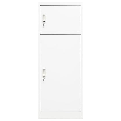 Makastle Freestanding Saddle Rack Stand Saddle Cabinet with Compartments and Lockable Doors, Indoor Home Living Room Saddle Locker Storage Tack Locker Furniture, White 20.9"x20.9"x55.1" Steel