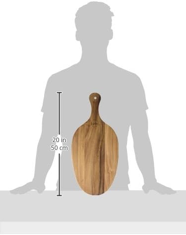 Lipper International Acacia Wood Oblong-Shape Paddle Board for Serving, 8-3/4" x 19-1/4"