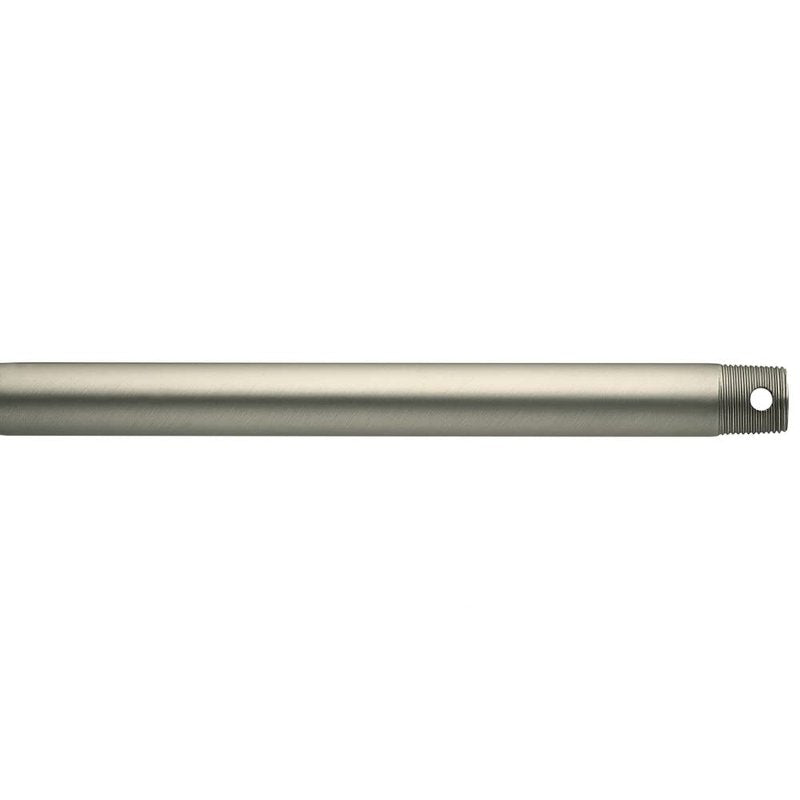 Kichler Accessory Ceiling Fan Down Rod, 18" downroad with 1" Diameter in Brushed Nickel, 360001NI, (18" L x 1" DIA)