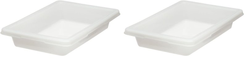 Rubbermaid Commercial Products Food Storage Box/Tote for Restaurant/Kitchen/Cafeteria, 2 Gallon, White (FG350700WHT) (Pack of 2)