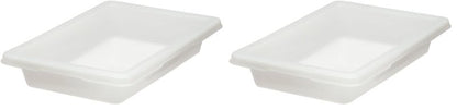 Rubbermaid Commercial Products Food Storage Box/Tote for Restaurant/Kitchen/Cafeteria, 2 Gallon, White (FG350700WHT) (Pack of 2)