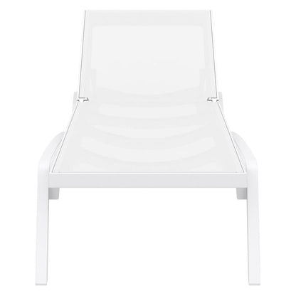 compamia pacific sling chaise lounge in white (set of 2)
