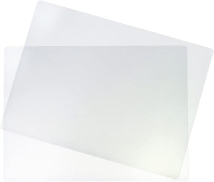 Treasure Gurus 2pc Set Clear Plastic Chopping Cutting Board, Flexible Mat for Food Vegetable Cooking Prep