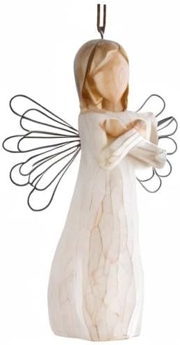 Willow Tree Sign for Love Ornament, Hand-Painted Sculpted Figure