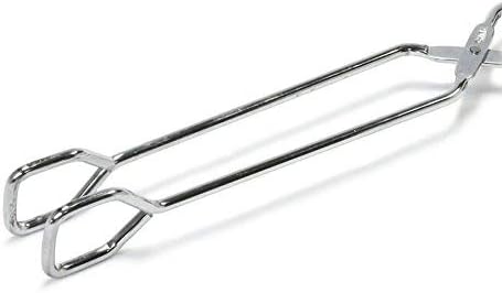 Chef Craft 21591 1-Piece Tongs with Straight Working Ends, Black, 12-Inch (3 Pack)