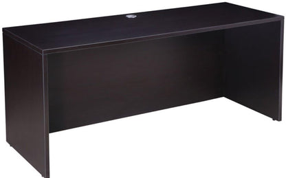 Boss Office Products Holland Executive U-Shape Desk with File Storage Pedestal and Hutch, 66", Mocha