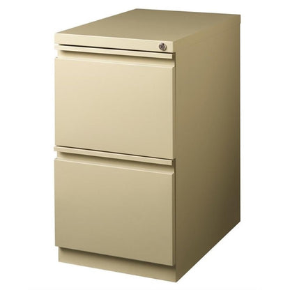 Hirsh 23-in Deep Mobile Pedestal File 2-Drawer File/File. Full Width Pull. Beige