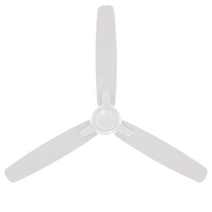 Blitzen Indoor and Outdoor 3-Blade Smart Ceiling Fan 54in Matte White with Remote Control, Matte White