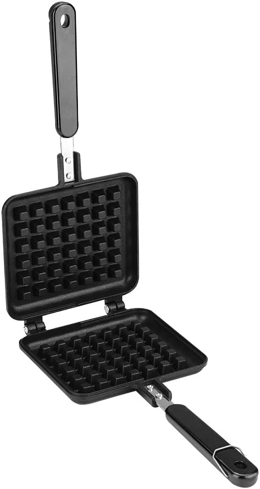 G & D Nonstick Waffle Maker Pan, Aluminum, 13 in L x 5.5 in W x 1.2 in H, True Nonstick Coating