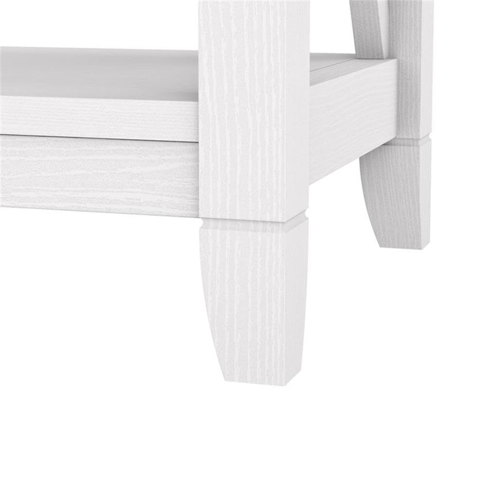 Bush Home Key West 5 Shelf Bookcase - Set of 2 | Tall Bookshelves in Pure White Oak | Sturdy Display Shelves for Library, Living Room, and Home Office