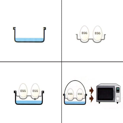 Microwave Egg Boiler, 4 Capacity Cooker for Hard Soft Boiled Eggs, Poached Omelets Cooking Utensils