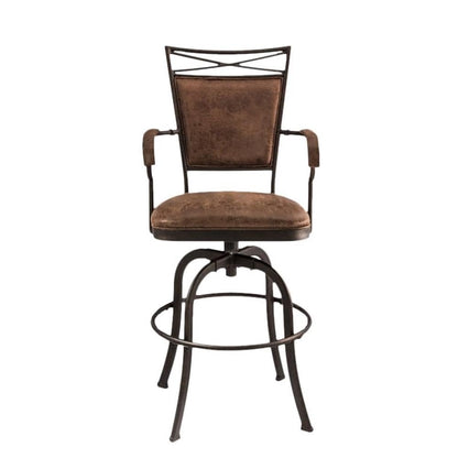 Hillsdale Bridgetown Swivel Tilt Barstool, Aged Bronze Finish