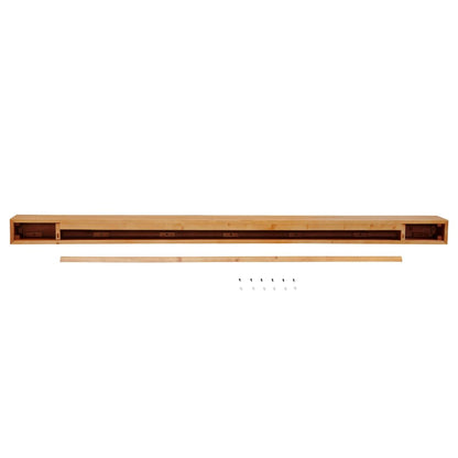 Touchstone Floating Fireplace Mantel Shelf – Solid Wood Wall-Mounted Mantel – Rustic Farmhouse Style 84 Inch – Natural Finish